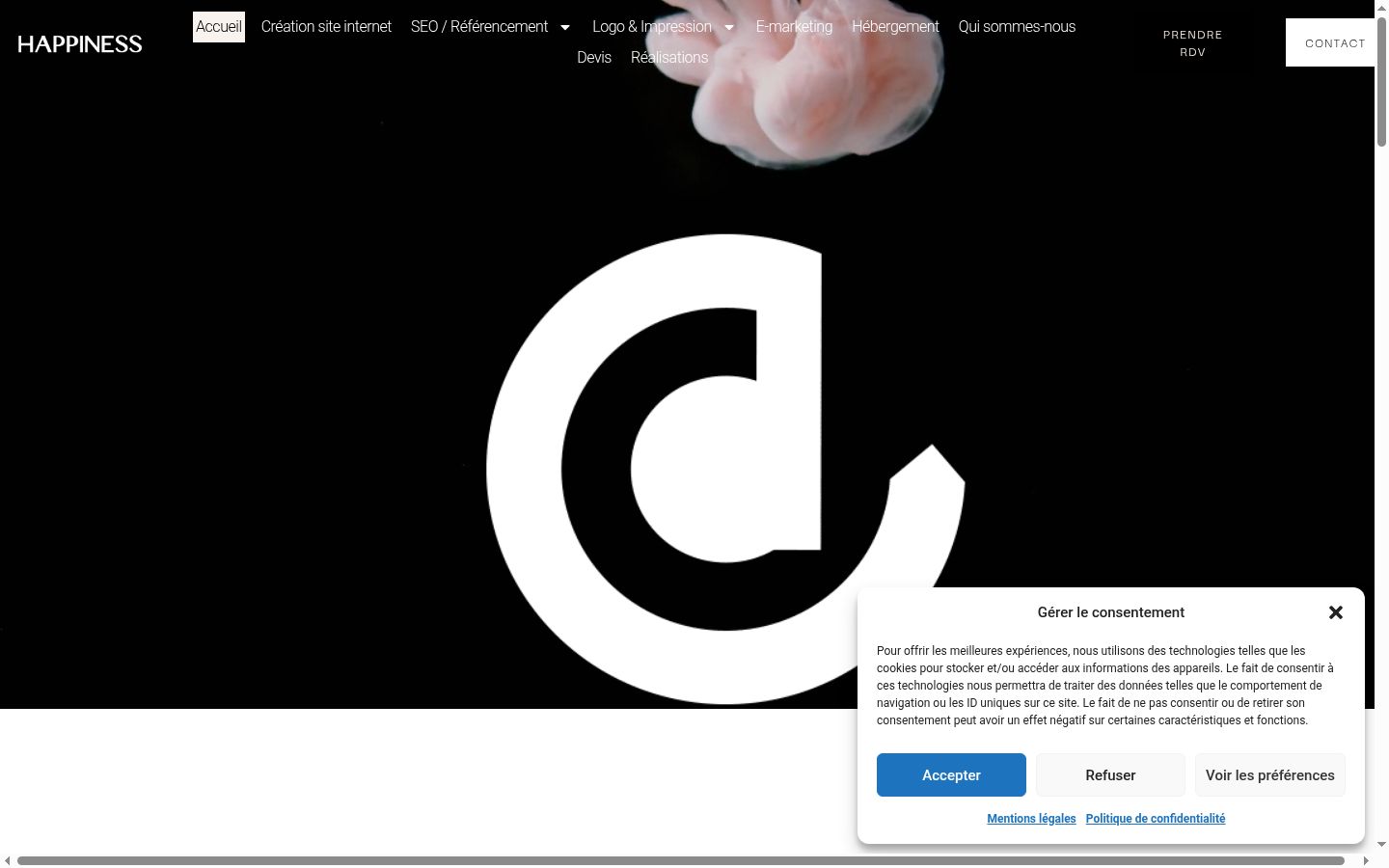 Screenshot tal-banner tal-kunsens muri qabel kwalunkwe interazzjoni