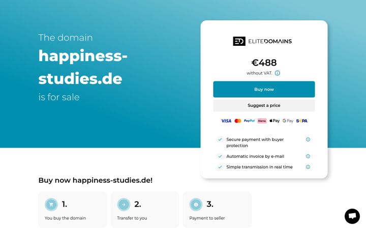 Screenshot of happiness-studies.de