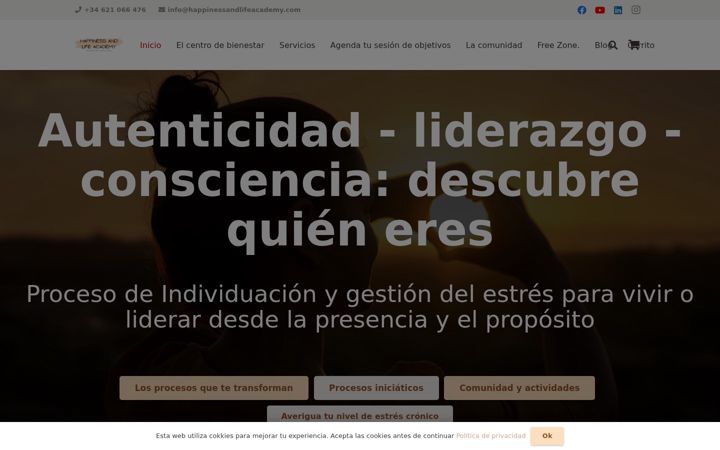 Screenshot of happinessandlifeacademy.com