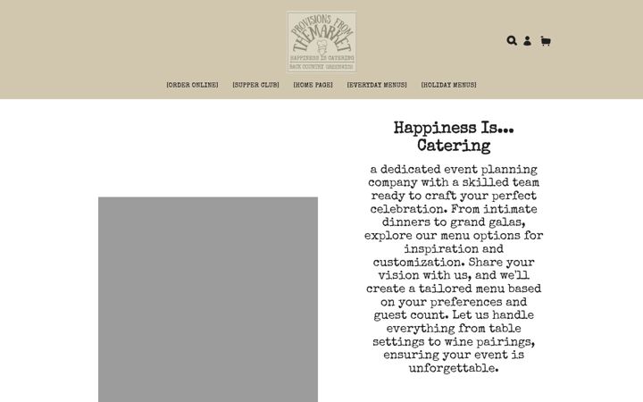 Screenshot of happinessiscatering.com