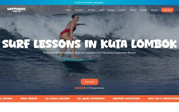Screenshot of happinesslombok.com