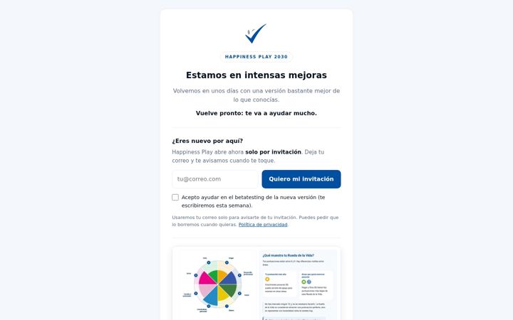 Screenshot of happinessplay.es