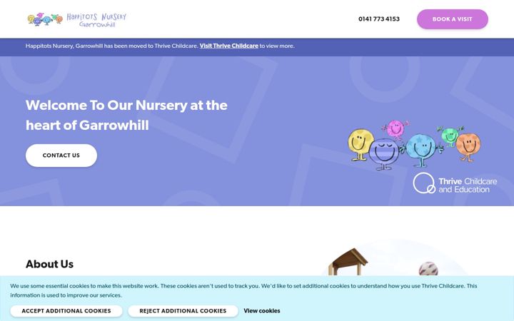 Screenshot of happitots-nursery-garrowhill.co.uk