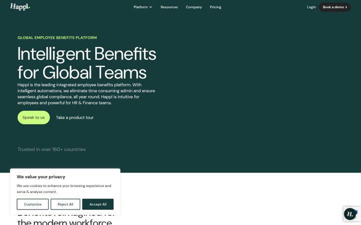 Screenshot of happl.com