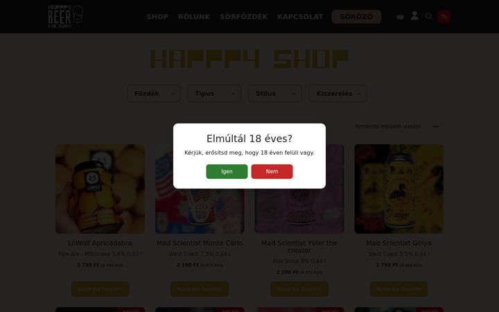 Screenshot of happpy.hu