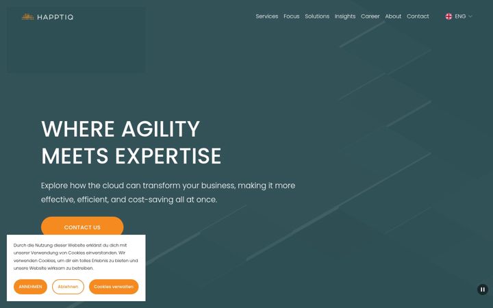 Screenshot of happtiq.com