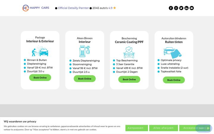 Screenshot of happy-cars.be