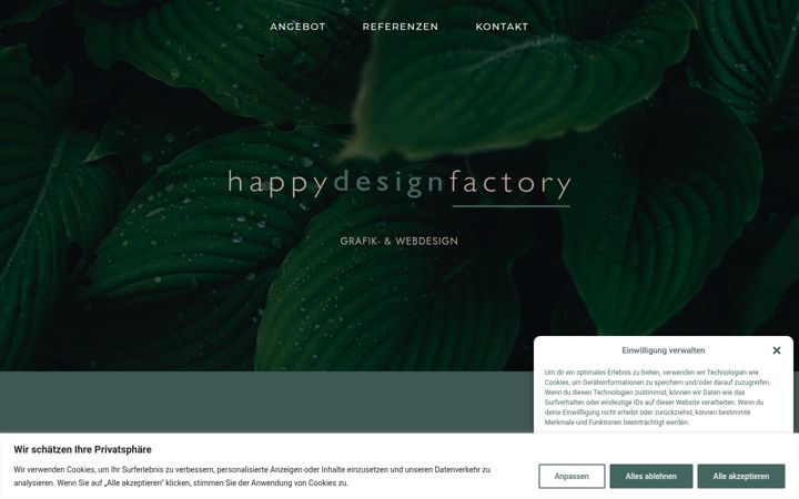 Posnetek zaslona happy-design-factory.de