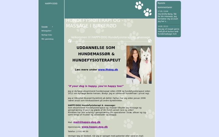 Screenshot of happy-dog.dk
