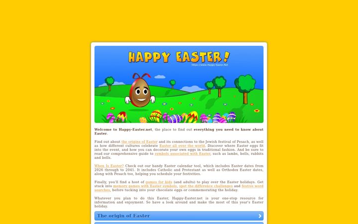Captura de pantalla de happy-easter.net