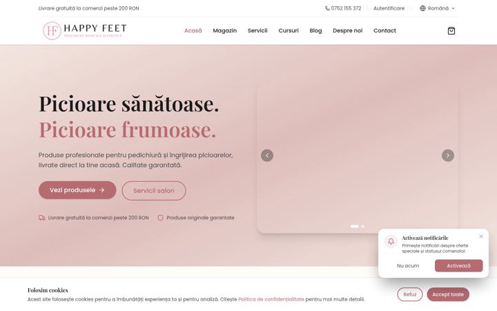 Screenshot of happy-feet.ro