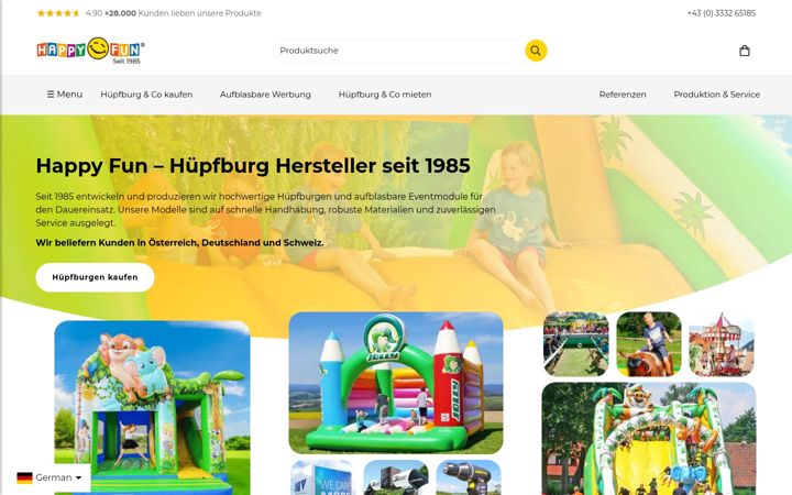 Screenshot of happy-fun.com