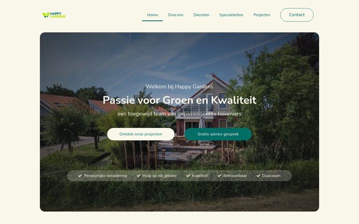 Screenshot of happy-gardens.nl