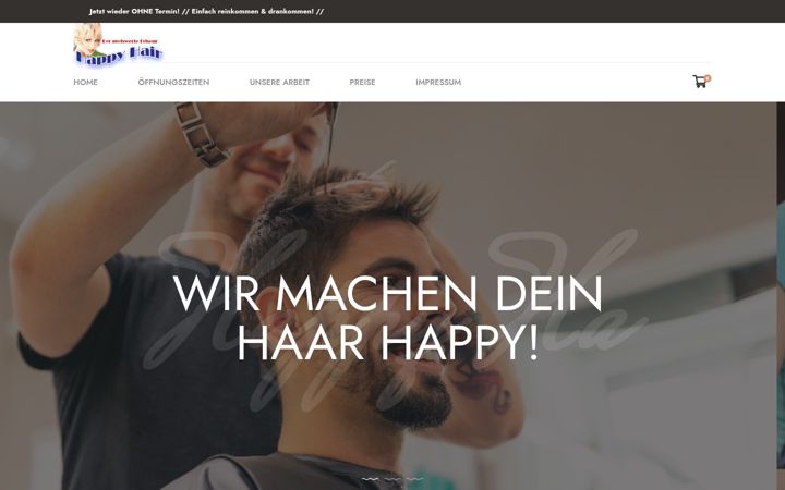 Posnetek zaslona happy-hair-friseur.de