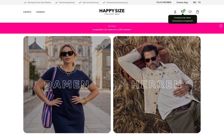 Screenshot of happy-size.ch