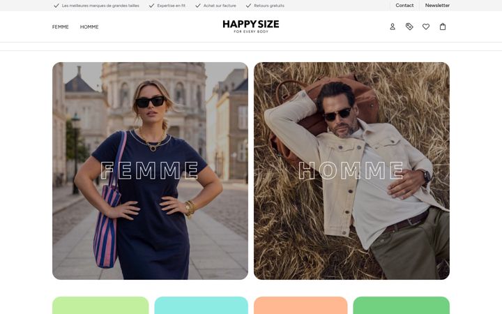 Screenshot of happy-size.fr
