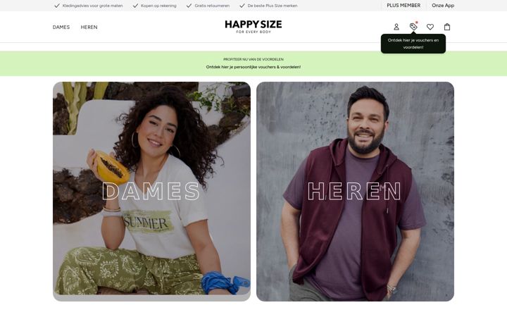 Screenshot of happy-size.nl