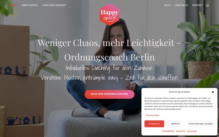 Screenshot of happy-space-berlin.de