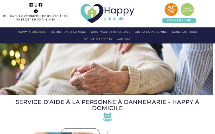 Screenshot of happyadomicile.fr