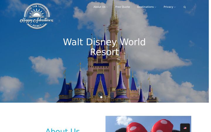 Screenshot of happyadventurers.travel
