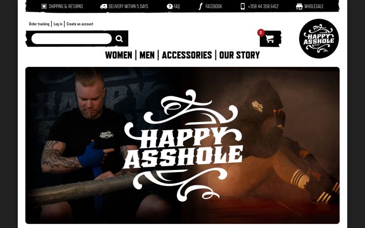 Screenshot of happyasshole.fi