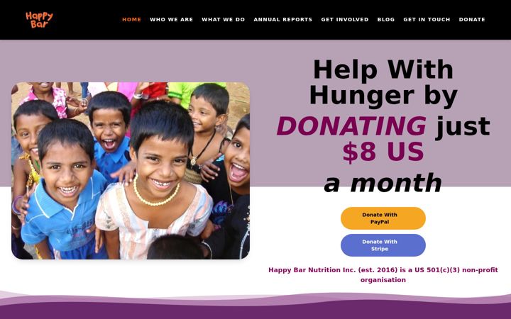 Screenshot of happybarnutrition.org