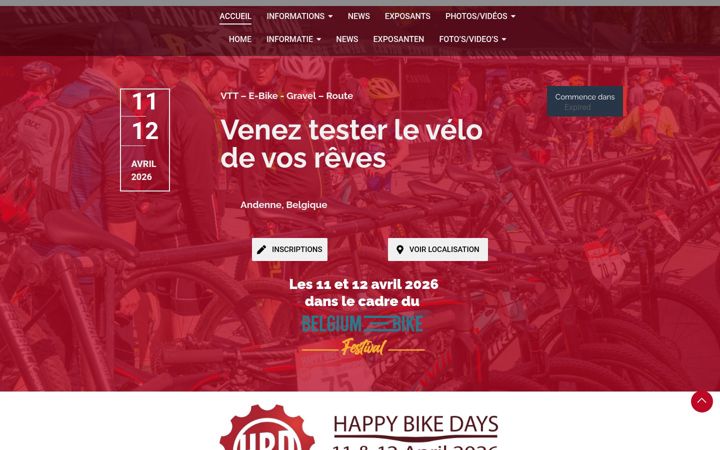 Screenshot of happybikedays.org