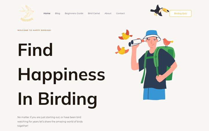 Screenshot of happybirding.com