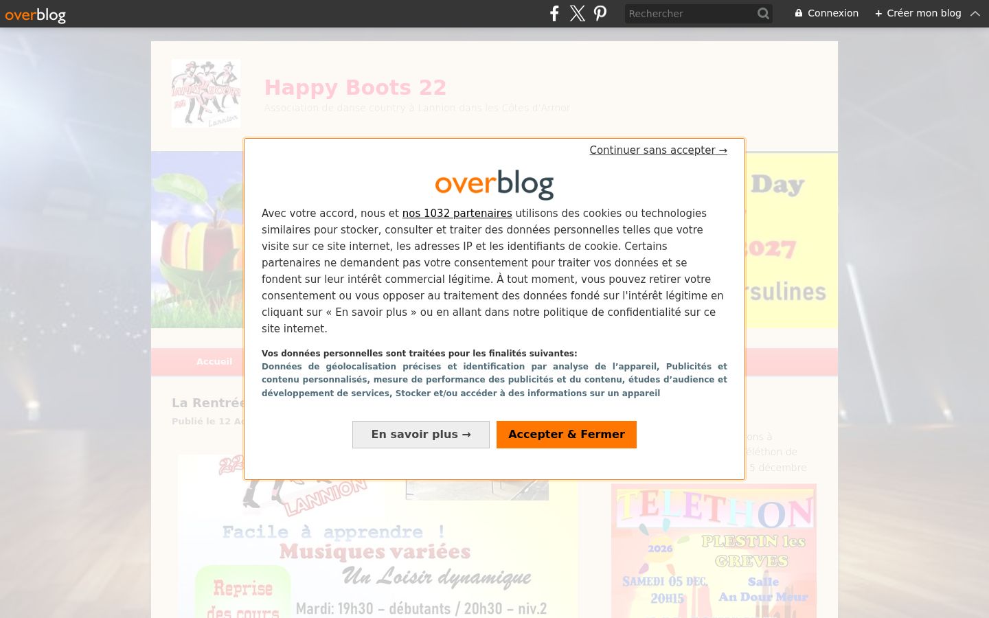 Screenshot tal-banner tal-kunsens muri qabel kwalunkwe interazzjoni