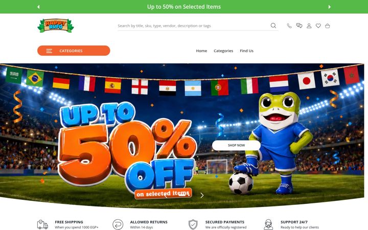 Screenshot of happybufo.com