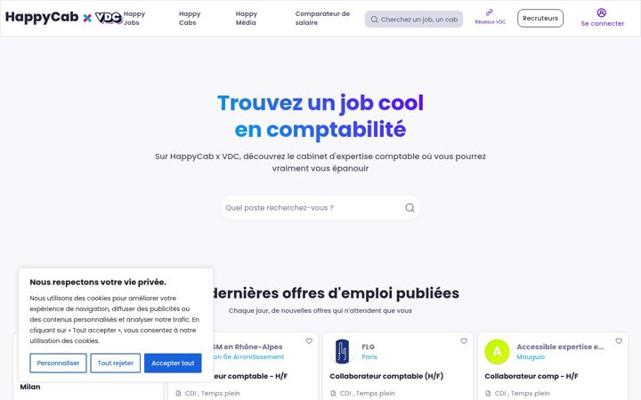 Screenshot of happycab.fr