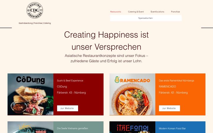 Posnetek zaslona happycdg.de