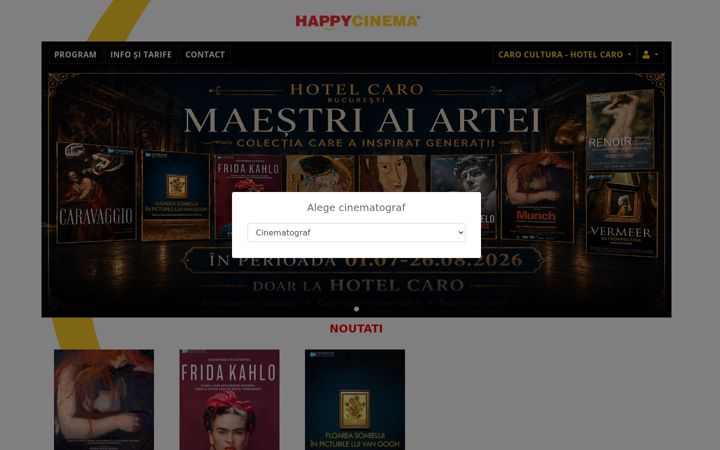 Screenshot of happycinema.ro