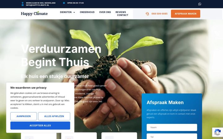 Screenshot of happyclimate.nl