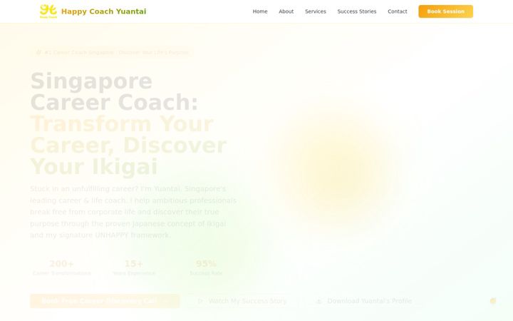 Screenshot stránky happycoachyuantai.com