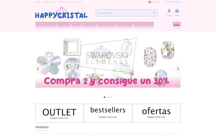 Screenshot of happycristal.com
