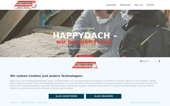 Screenshot of happydachharz.de