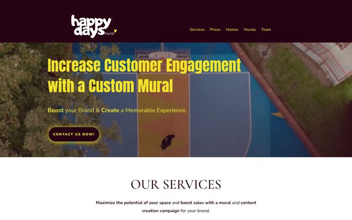 Screenshot of happydaysmural.com