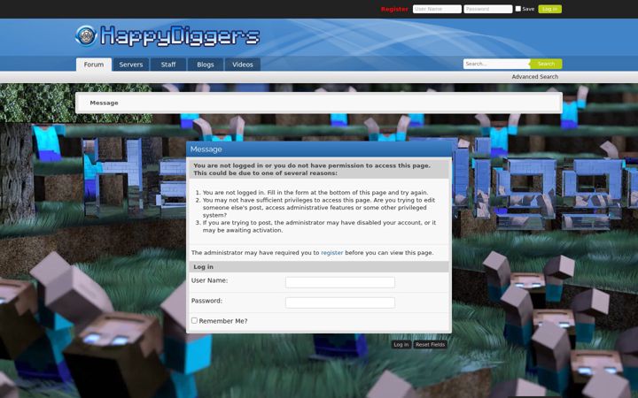 Screenshot of happydiggers.net