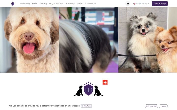 Screenshot of happydogdayspa.ch