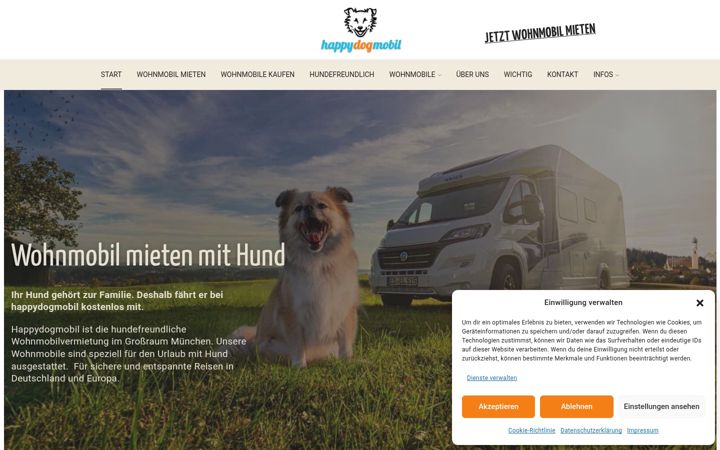 Posnetek zaslona happydogmobil.de