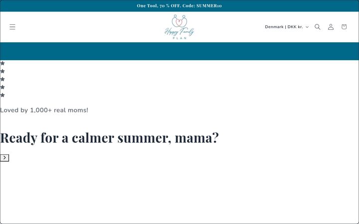 Screenshot of happyfamilyplanstore.com