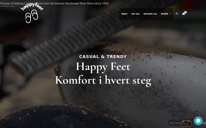 Screenshot of happyfeet.no