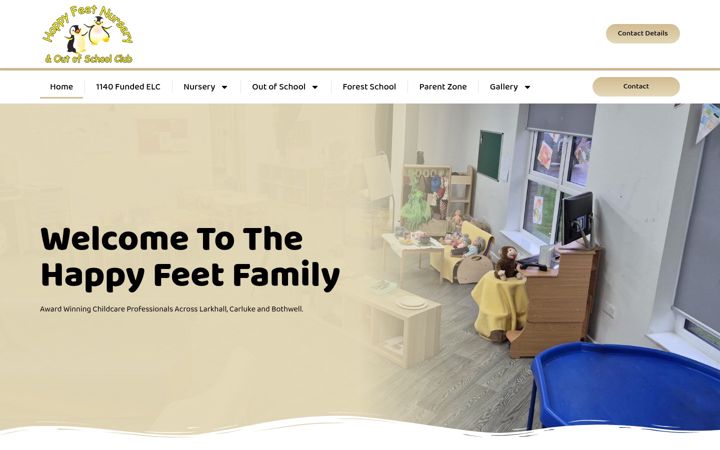 Screenshot of happyfeetnursery.com