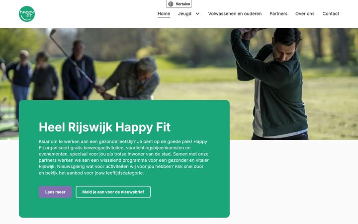 Skärmbild av happyfitrijswijk.nl
