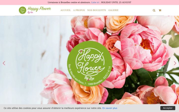 Screenshot of happyflower.be