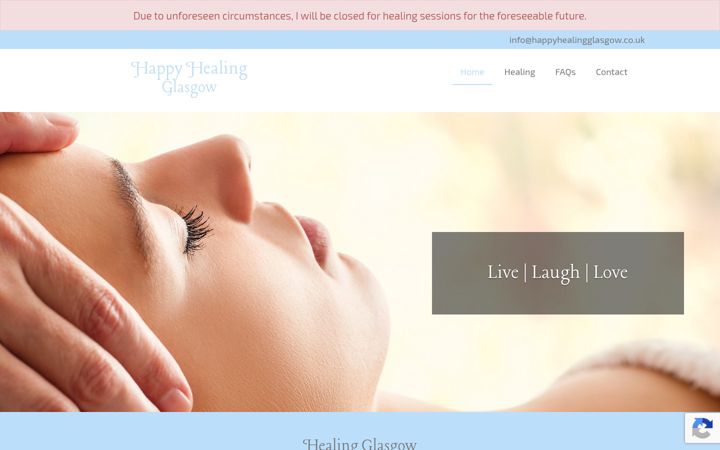 Screenshot of happyhealingglasgow.co.uk