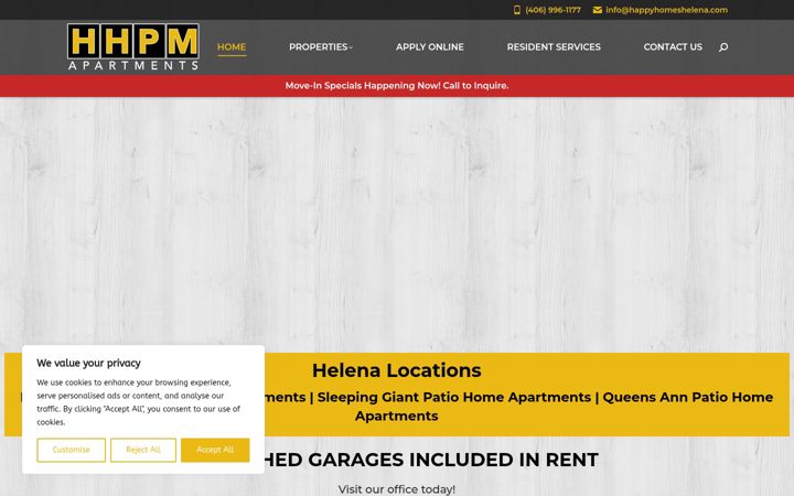Screenshot of happyhomesapartmentshelena.com