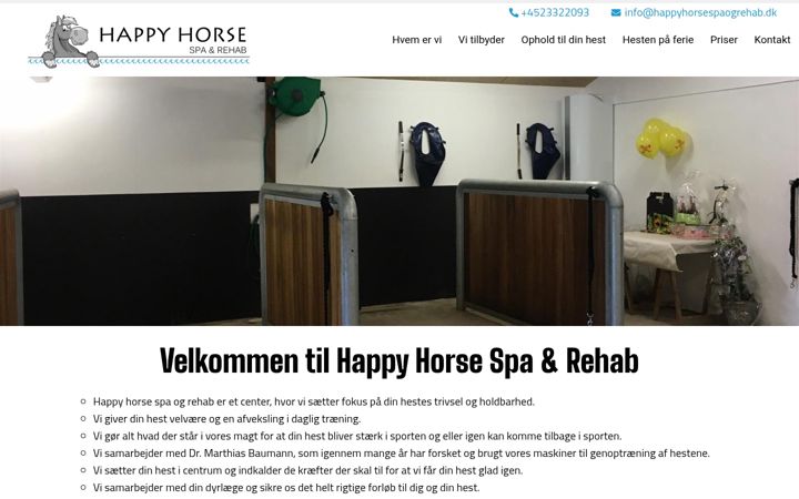 Screenshot of happyhorsespaogrehab.dk