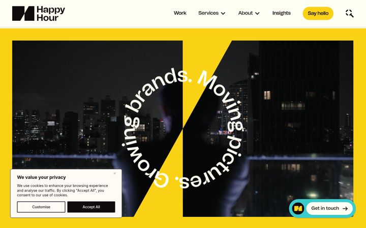 Screenshot of happyhourproductions.co.uk